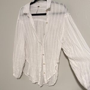 Free People white button up blouse